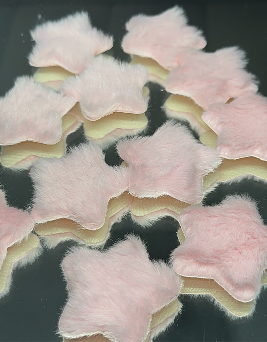 Fluffy Pink Star Patch
