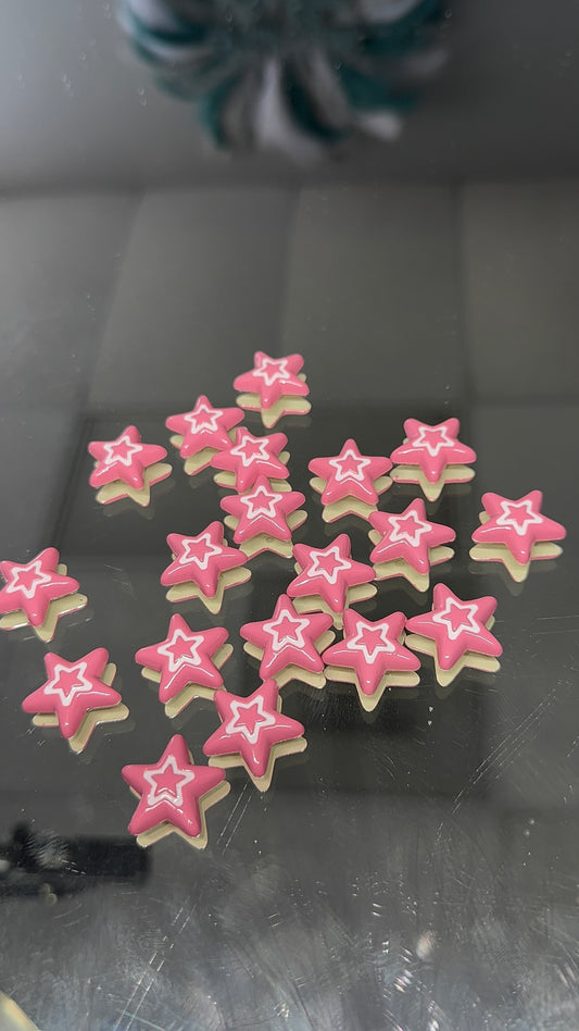 Pink & White Stars