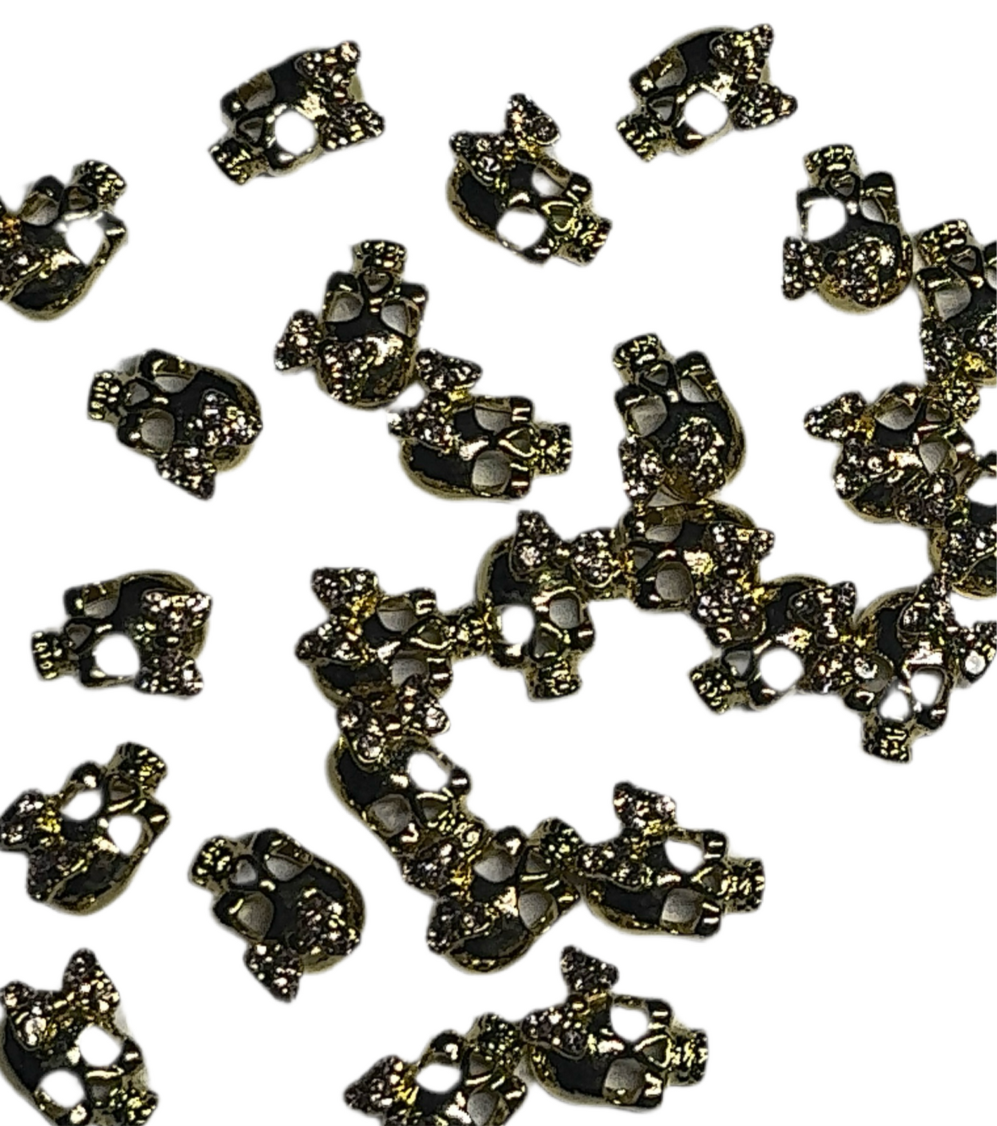Gold Skulls With Bows